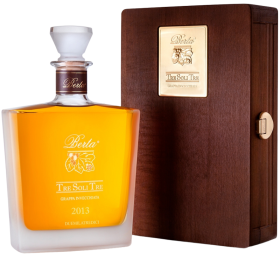 Tre-Soli-Tre-Berta Grappa-Invecchiata-Distillerie-Berta-cassa-legno-cl.70